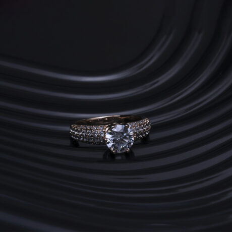 A Diamond Ring Before E-commerce Photo Editing Services