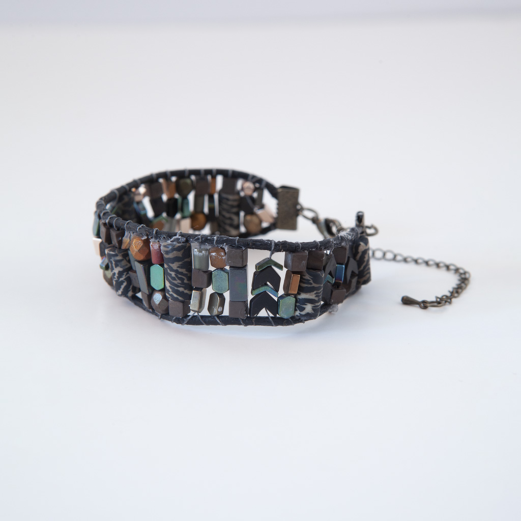 A Multi Color Stone Bracelet Before E-commerce Photo Editing Services