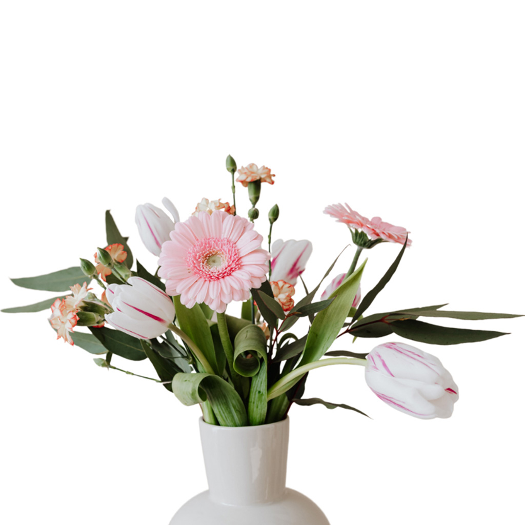 A Bunch of Flowers in a Vase After Background Removal Services