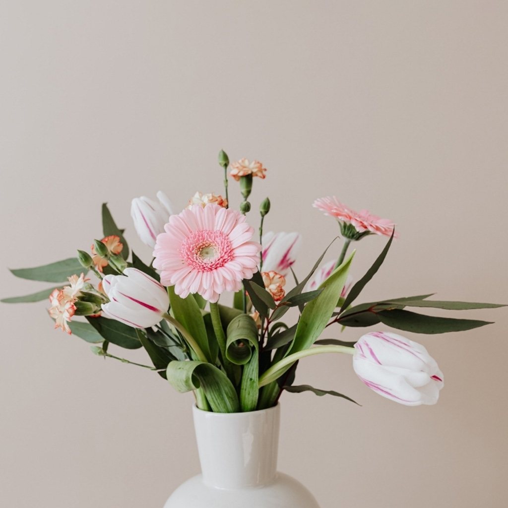 A Bunch of Flowers in a Vase Before Background Removal Services