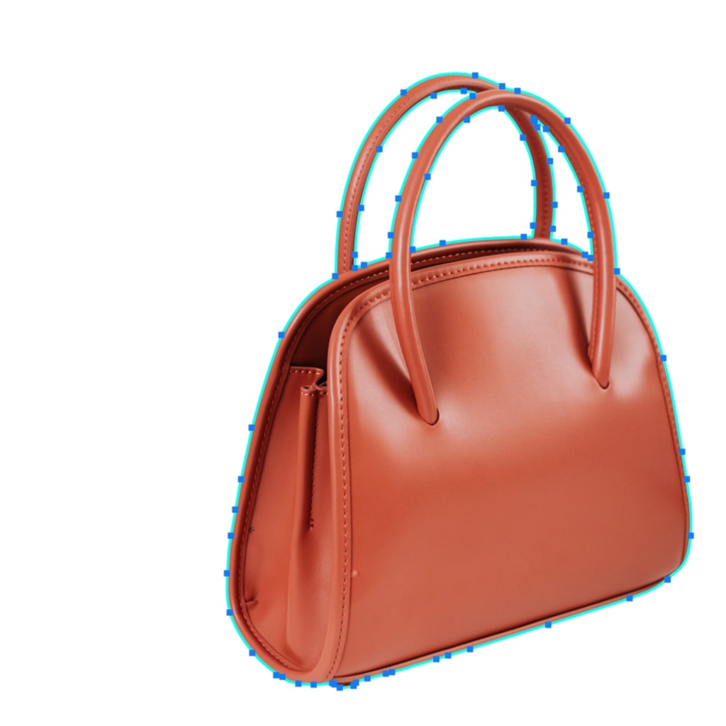 A Handbag After Background Removal With Clipping Path Services