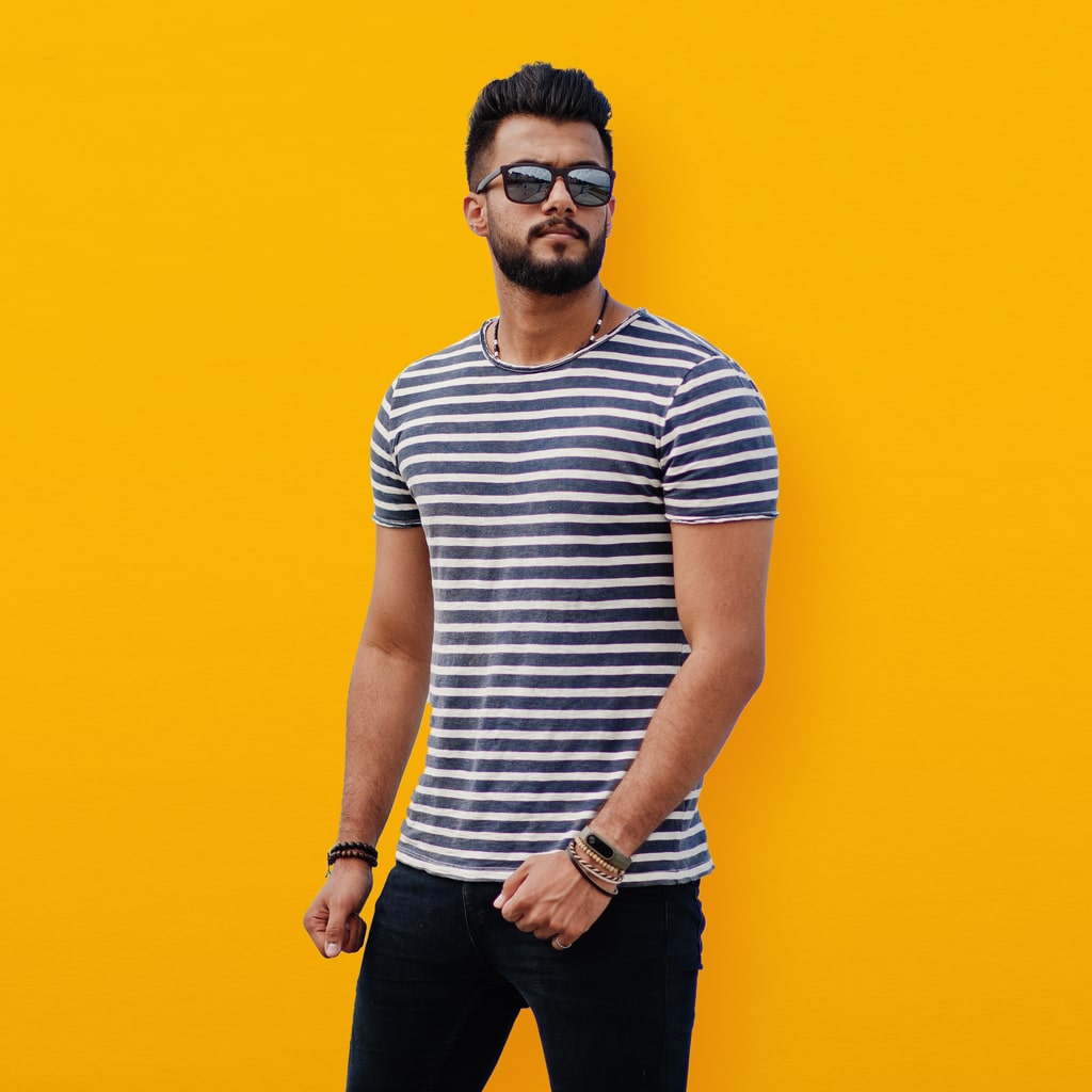 A Man After Changing Background Color Service