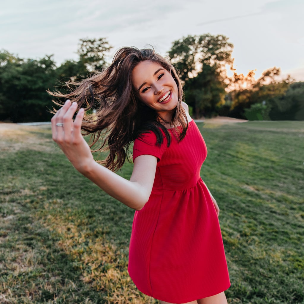 A Woman After Background Retouching Services
