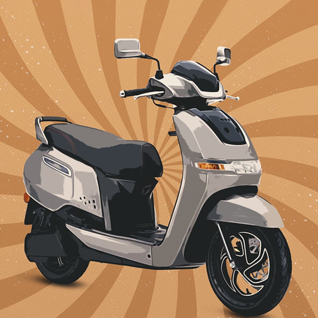 A Scooter After Vector Conversion Services