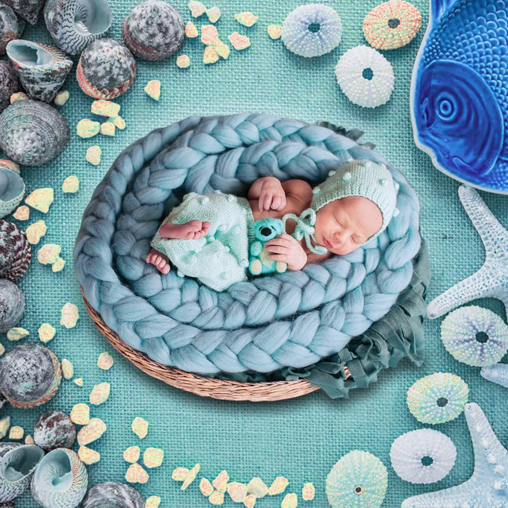 After Add Fun New Backgrounds to Newborn Image Services