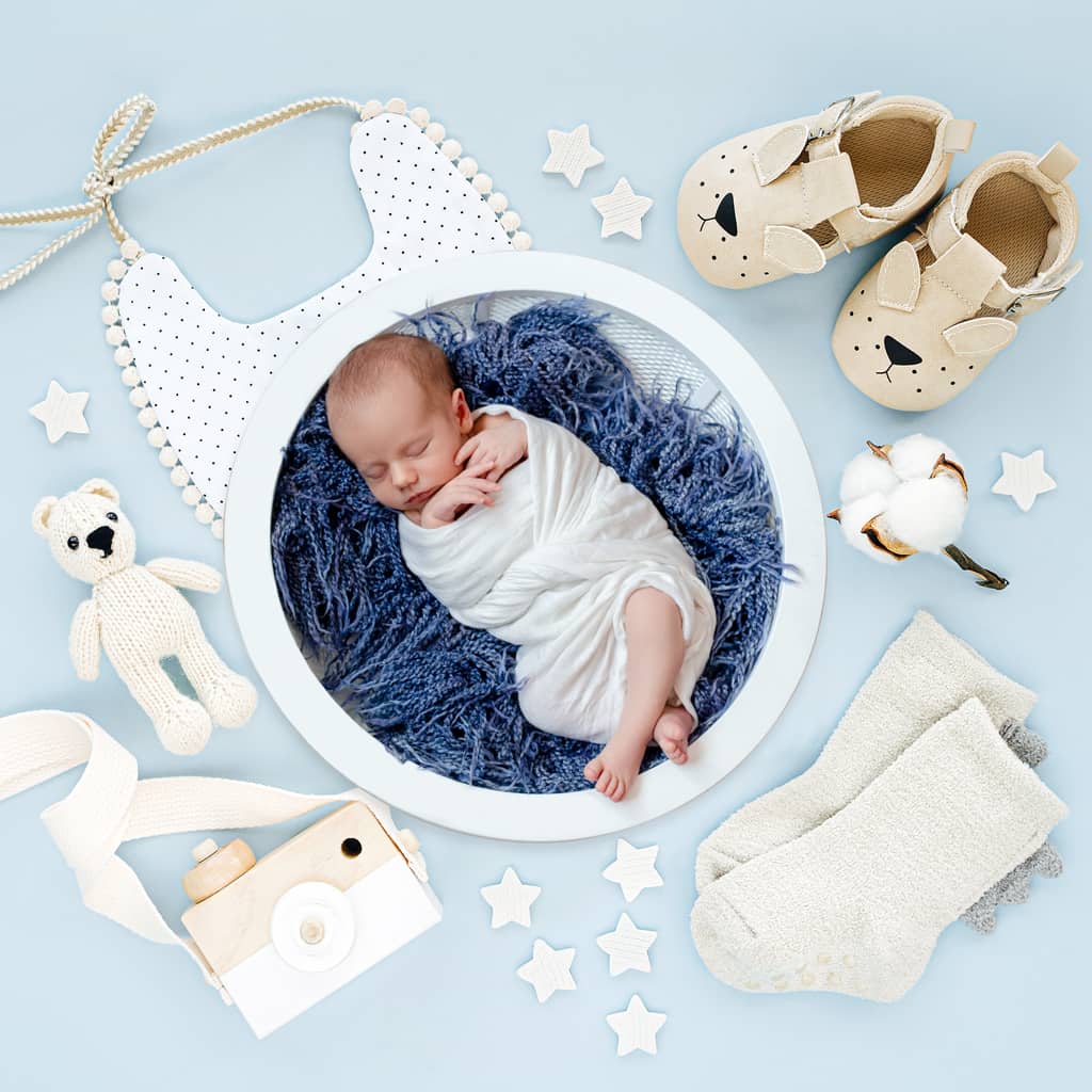 After Newborn Photo Retouching Services for Product Sellers