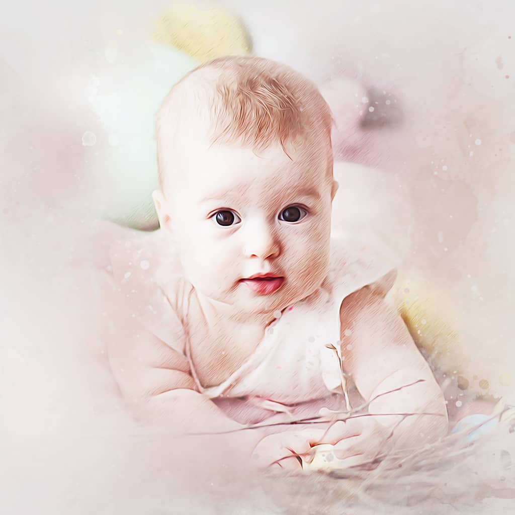 After: Turn Baby Photo Into a Painting Service