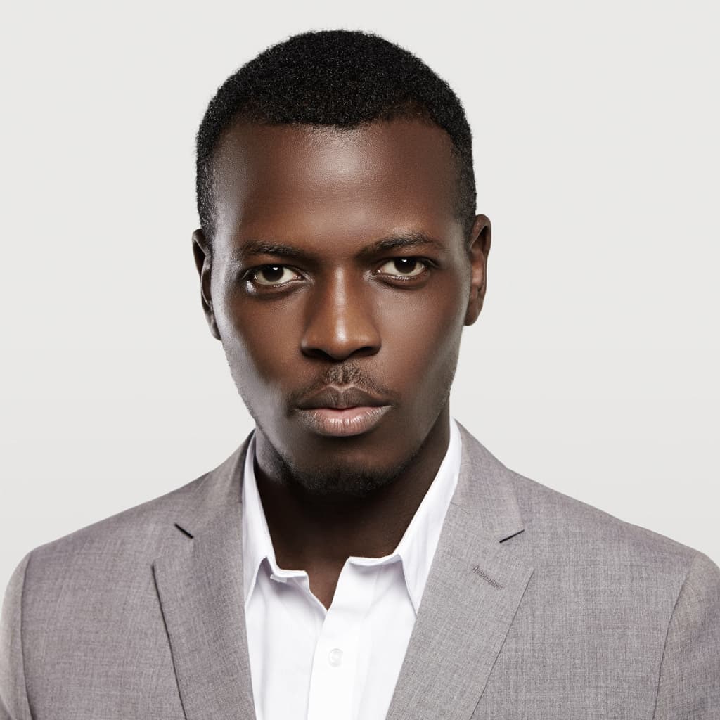 A Man After Headshot Retouching Services