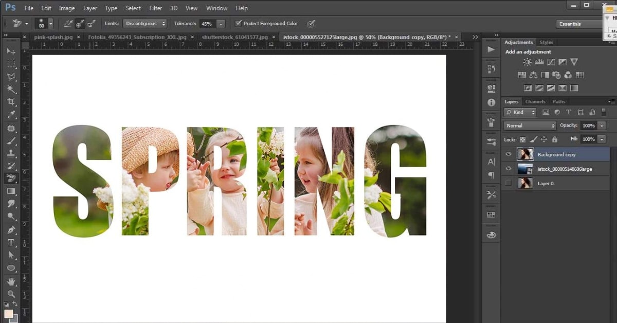 Adobe Photoshop Clipping Masks