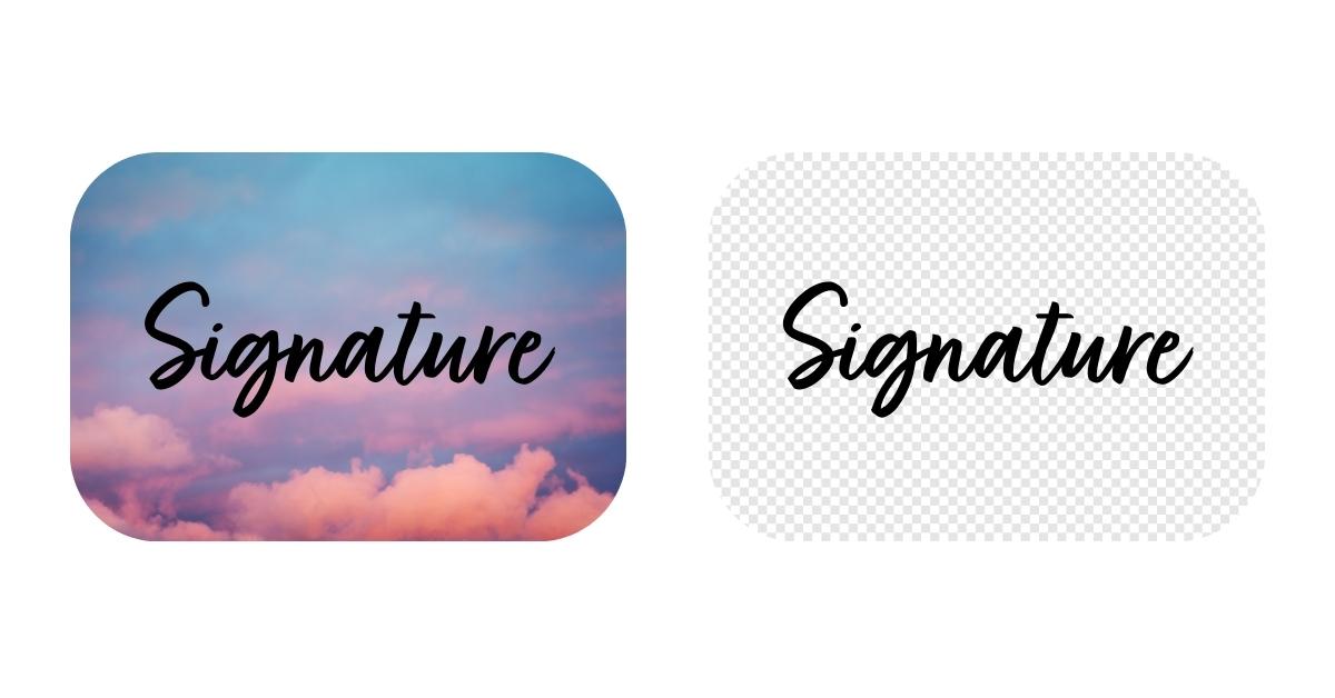 Background Removal for Signature