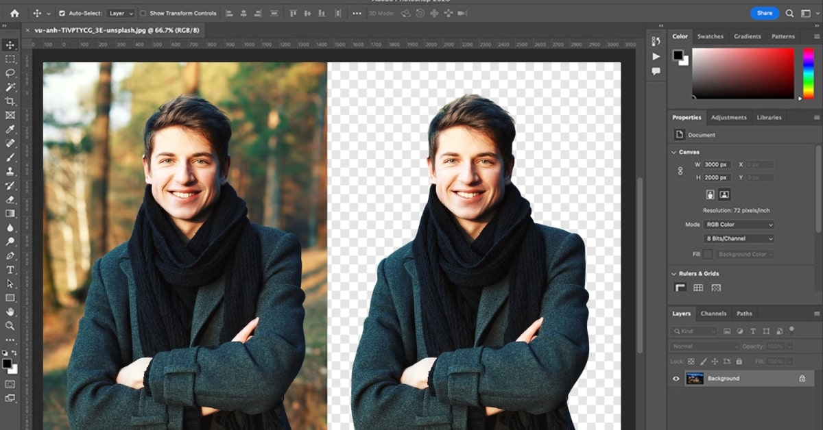 Background Removal with Photoshop Tool