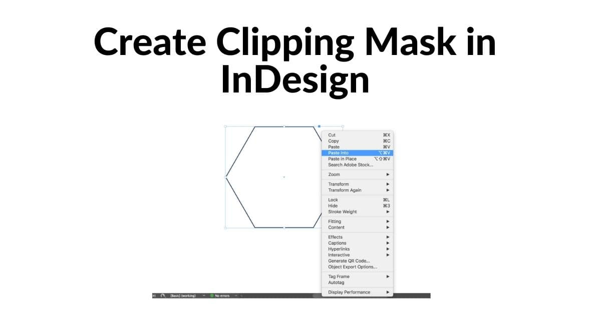Create Clipping Mask In Indesign