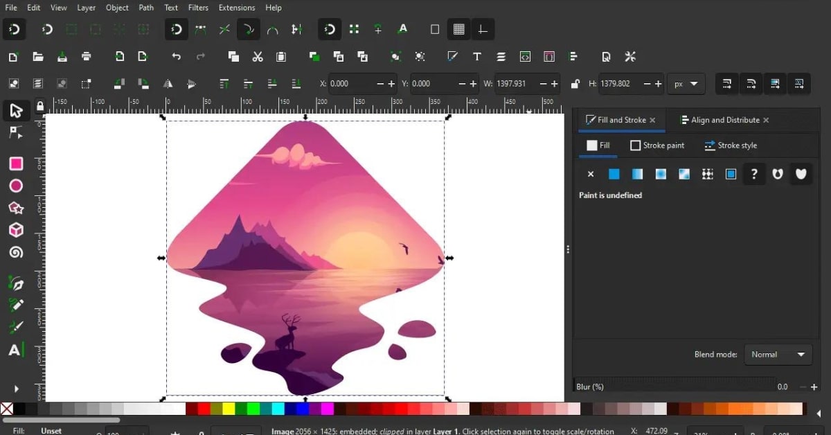 Inkscape clip path