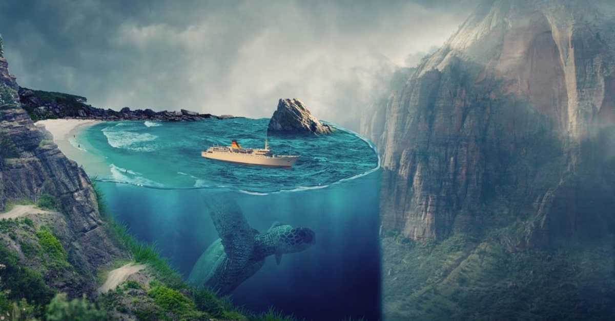 Photo manipulation beach