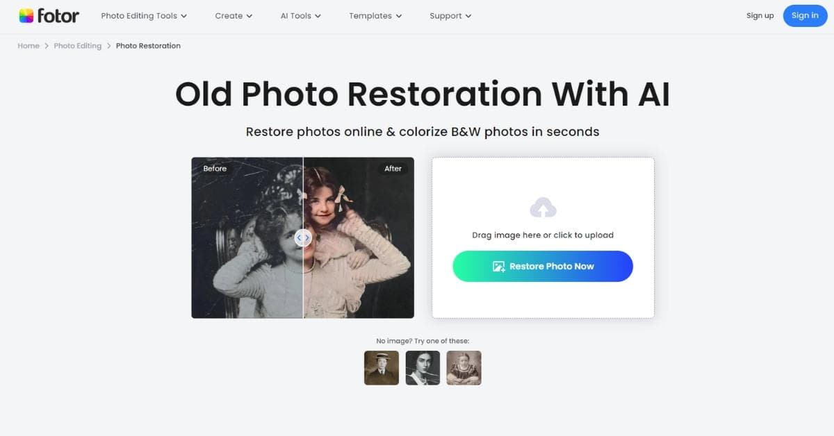 Photo Restoration Online Free