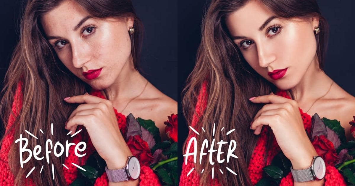 Retouching Before and After