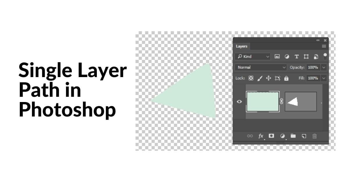 Single Layer Path Photoshop