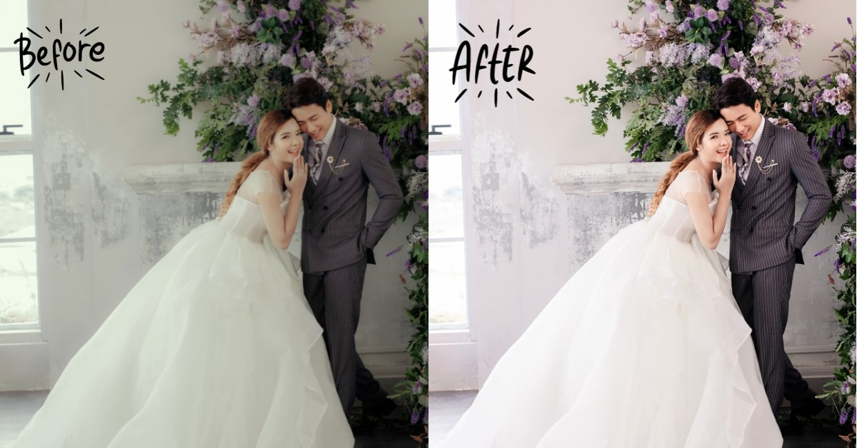 Before and After Wedding Photography