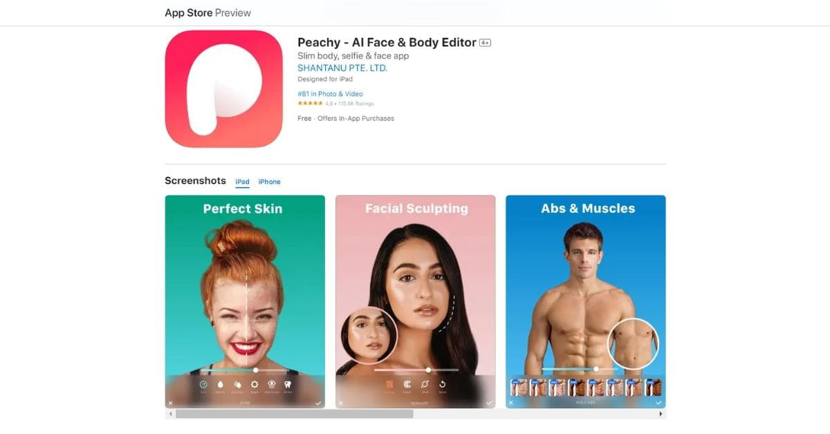 Body Retouching App