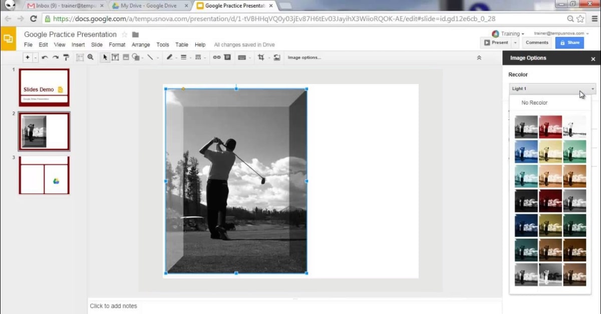 Drop Shadow Effects in Google Docs