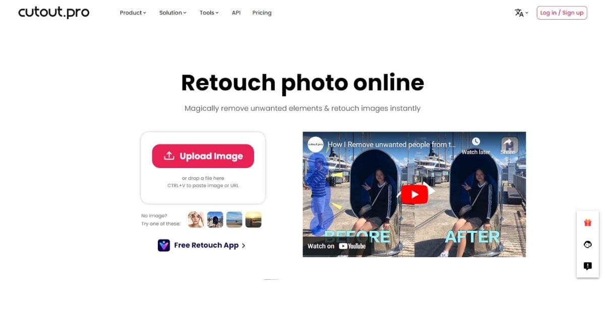 Online Image Retouching
