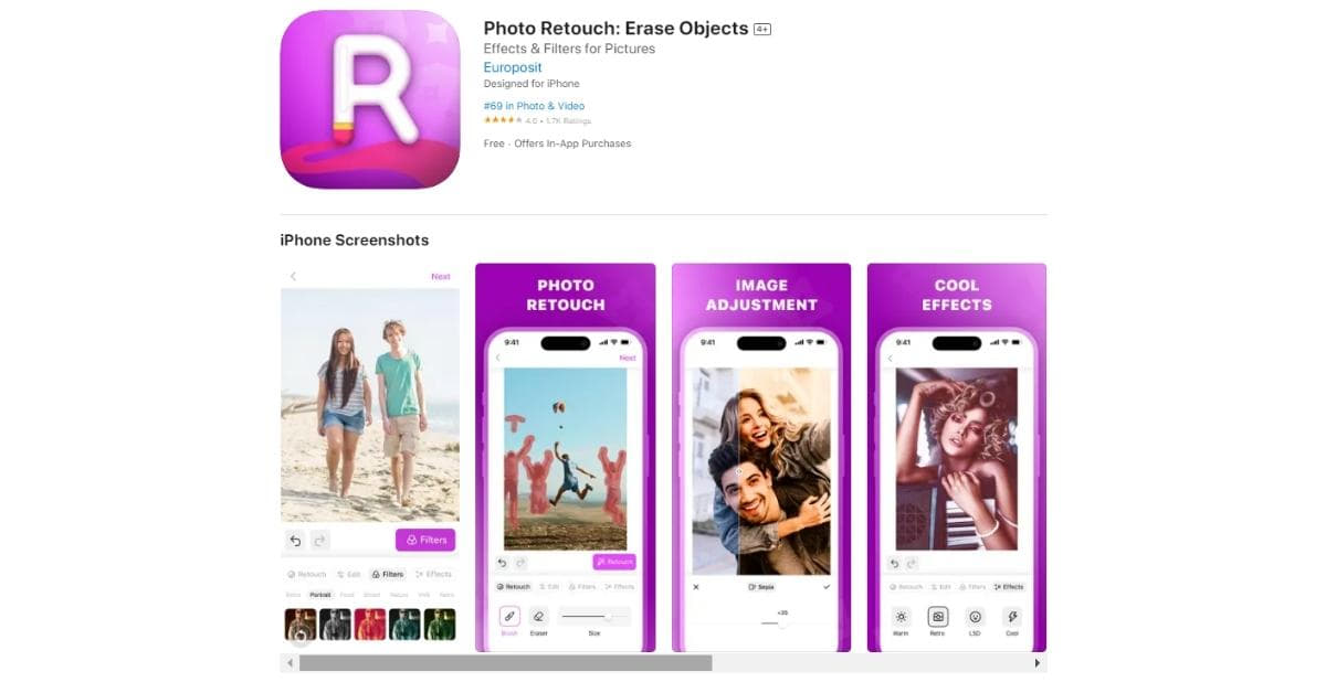 Photo Retouching App