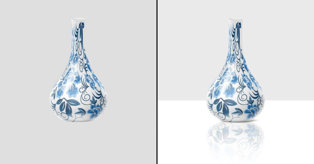 A Vase After Adding Reflections