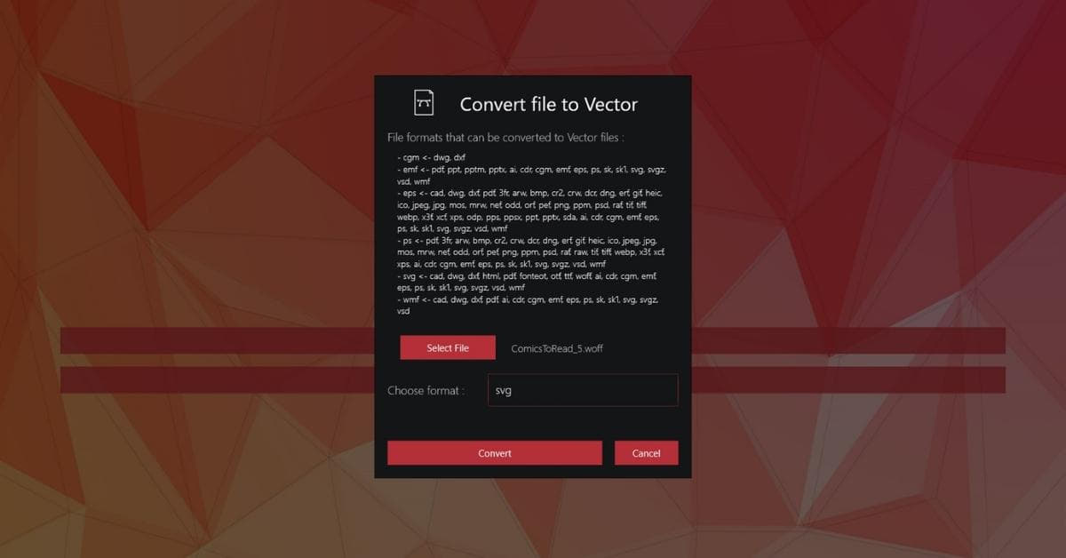 Vector Conversion Tool