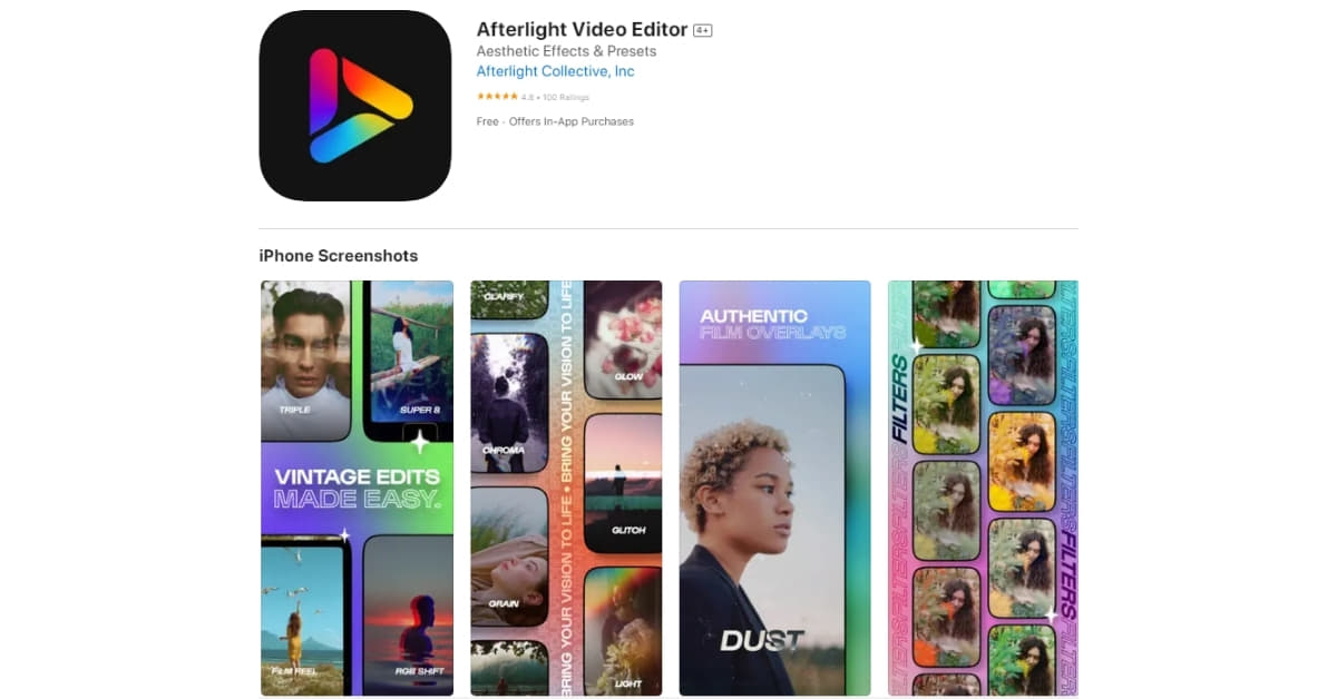 Afterlight Video Editing