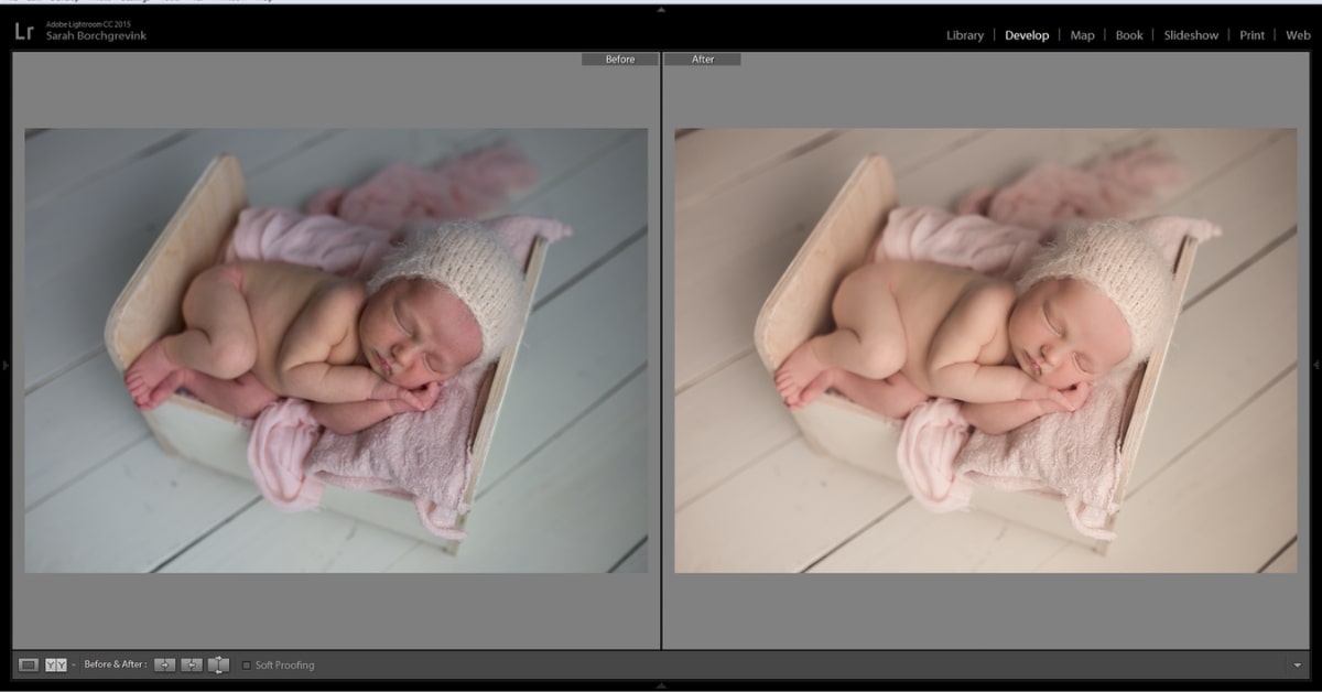 Before and After: A Lifestyle Newborn Edit in Lightroom
