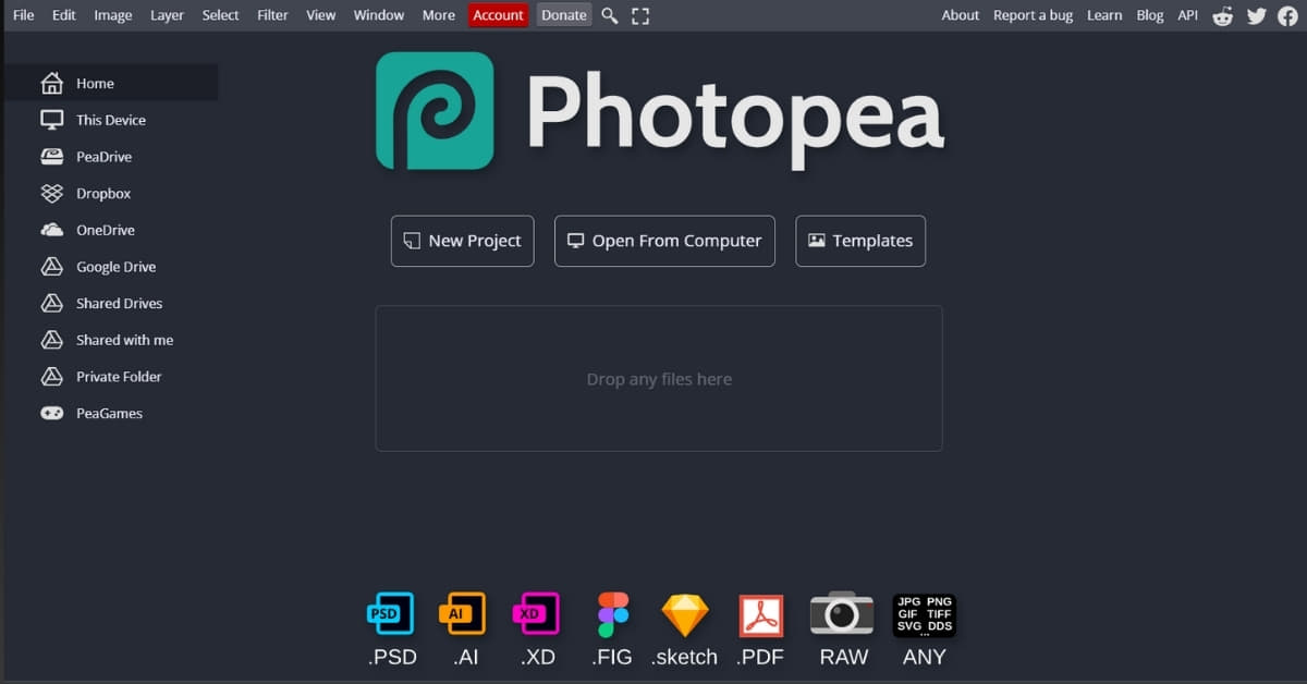 Online Photoshop Website