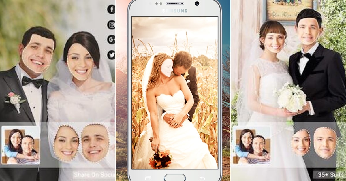 Putting Your Face on a Wedding Couple App